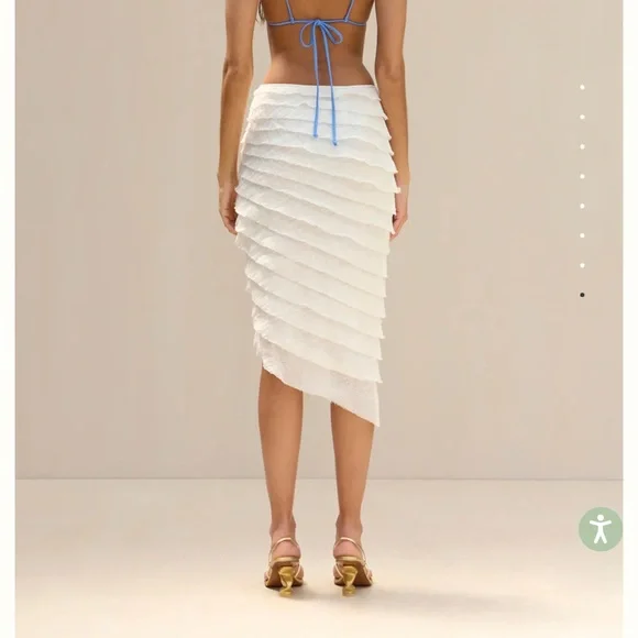 Cult Gaia White Textured Skirt - Picture 3 of 4